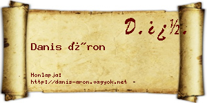 Danis Áron névjegykártya